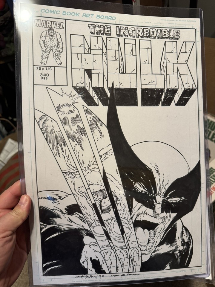 Mike DeCarlo Reinterpretation Hulk 340 11 By 17 Oa Pencils&Inks Comic Art