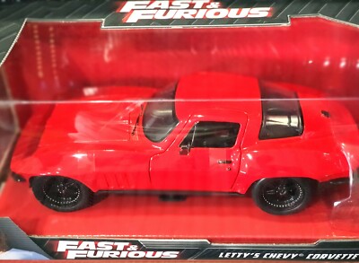 Jada 1:24 Fast & Furious Red Letty's Chevy Corvette Kids Diecast