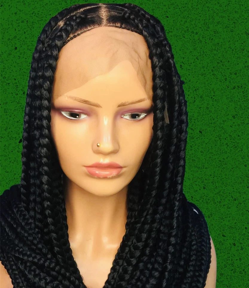 Pelucas trenzas Kontless negras de encaje completo para mujer Foto 2 de 2