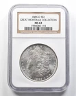1885-O Morgan Silver Dollar Great Montana Collection MS63 NGC *8383