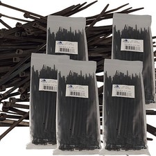 NEW BLACK 500 PCS. 7 INCH ZIP TIES NYLON 50 LBS UV WEATHER RESISTANT WIRE CABLE