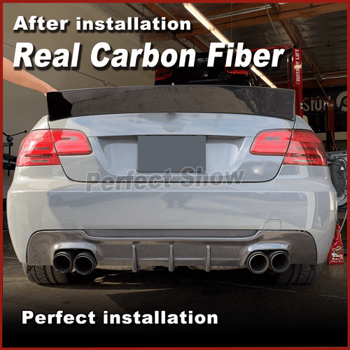 For BMW 3Series E92 E93 325i M-Sport 2007-13 REAL Carbon Fiber Rear Diffuser Lip - Picture 12 of 15