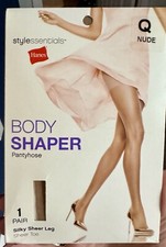 Hanes Style Essentials Body Shaper Pantyhose Size Q Sheer Nude