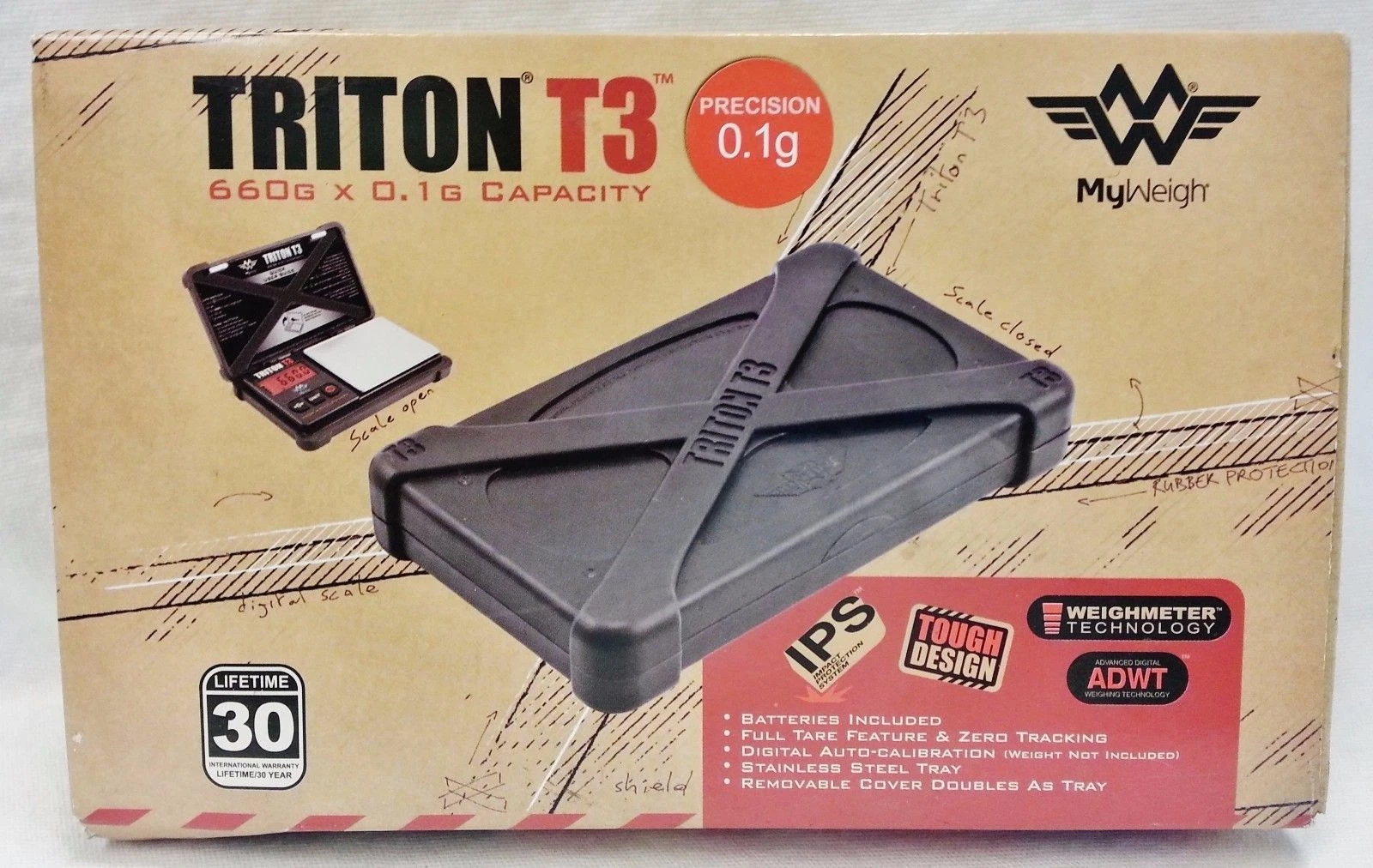 New My Weigh Triton T3 Digital Pocket Scale 660g x 0.1g Free Shipping
Opens in a new window or tab