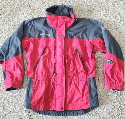 Columbia Titanium Omni-Tech Full Zip Women's Small Red/Black Jacket Missing Hood