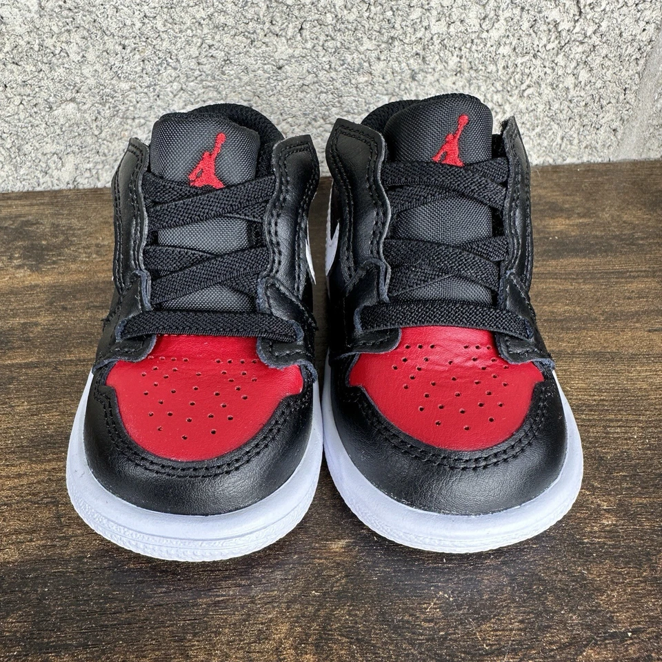 Nuevo Nike Air Jordan 1 Low ALT (TD) BLANCO-NEGRO-GIMNASIO ROJO CI3436-066 Talla 4C Foto 3 de 4