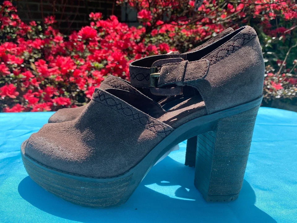 NICOLE Nuevo Tacón Alto Peep Toe Alpargatas Plataformas Cuñas Talla 6 ❤️ ts17j Foto 3 de 4