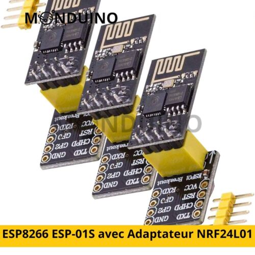 ESP8266 ESP-01S avec Adaptateur pour ESP01 NRF24L01 pour Arduino - Afbeelding 1 van 5