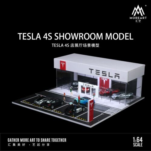 Diorama 1:64 Car Garage Model LED City Car Showroom Scene Display Building Model - Picture 65 of 102