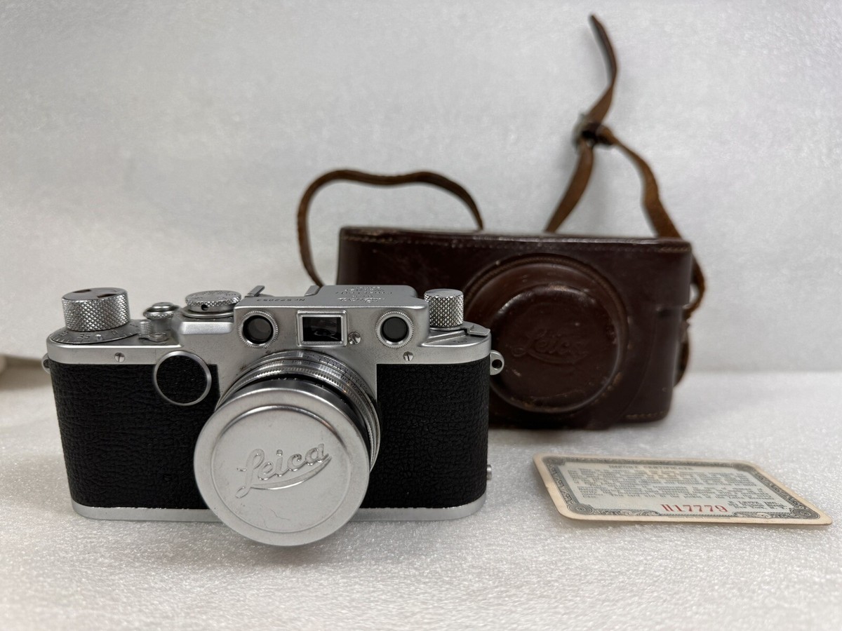 Vintage LEICA IIF 35mm Rangefinder Camera W/ Leather Case & Import