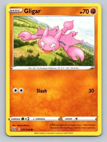 2021 Pokemon Card Battle Styles Gligar 71/163