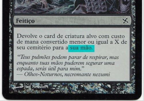 Stir the Grave FOIL Portuguese Mtg MISPRINT. Returns to your hand, not to play - Imagen 4 de 5