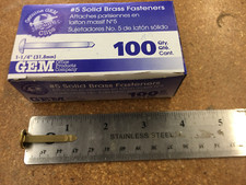 Solid Brass Fasteners Prong , #5, 1.25 Made i...