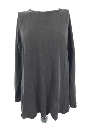 One Teaspoon Bluse Damen Jersey Oberteil Y2K Grau Langarm T-Shirt Pullover M
