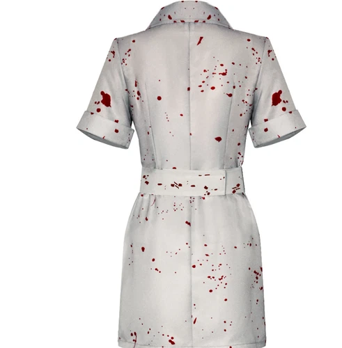 Cosplay Silent Hill Nurse Dress Hat Halloween Scary Bloody Carnival Suit Costume - Picture 10 of 12