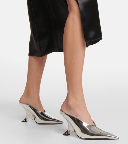 NEW Bottega Veneta Rocket 90MM Metallic Leather Mules 6 $1600 | eBay