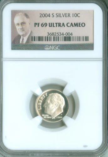 2004 S Roosevelt Dime Silver Proof 10c NGC PF69 ULTRA CAMEO (2227981)