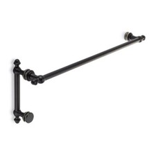 Symphony 24" Cuttable Towel Bar  6" Pull Combination with Rosette Matte Black