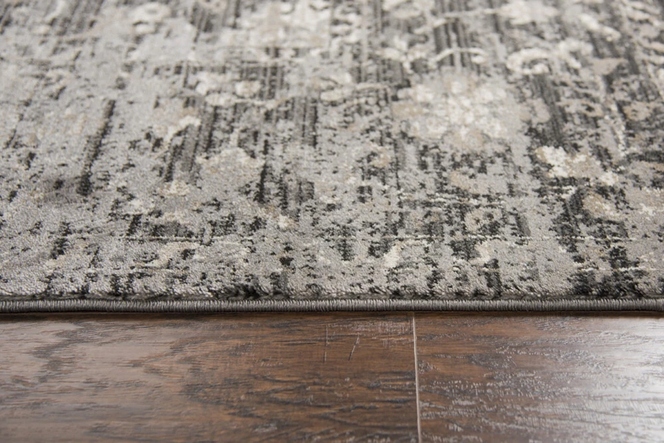 Rizzy Rugs Gray Transitional Casual Faded Distressed Area Rug Floral PN6986 - Image 3 of 4