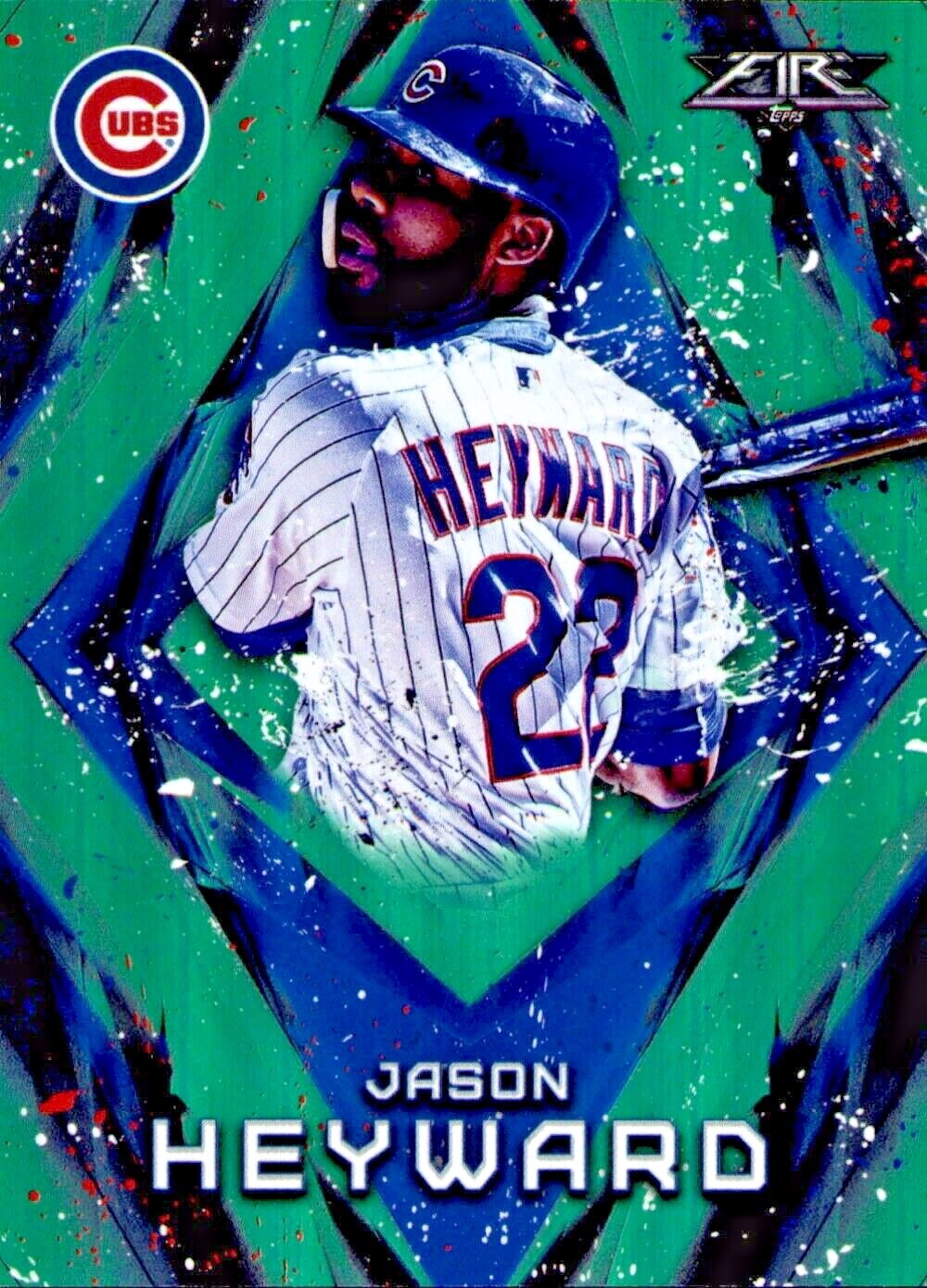 2017 Topps Fire Jason Heyward Green #118