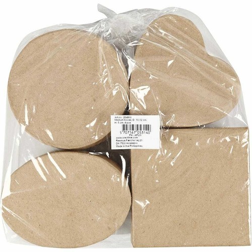 Papp Geschenkboxen Aufbewahrung Papier-Mâché braun quadratisch Trommel rund Herz wählen - Bild 7 von 27