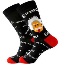 E=mc2 Fashion Socks, Novelty, Design Cotton Funny Socks  UK 5-11