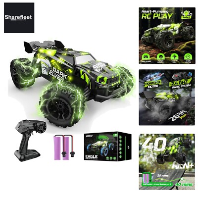 DEERC Ferngesteuertes Auto, 2.4Ghz Leuchtende RC Autos mit 2 wiederaufladbare...