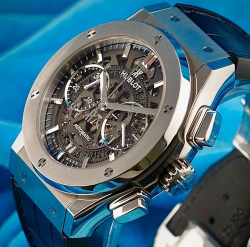 Hublot Classic Fusion Aerofusion 45mm Titanium Skeleton Dial 525.NX.0170.LR -B&P
