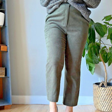 vtg 90s Smith  Hawken green cropped pants straight leg trousers casual Medium