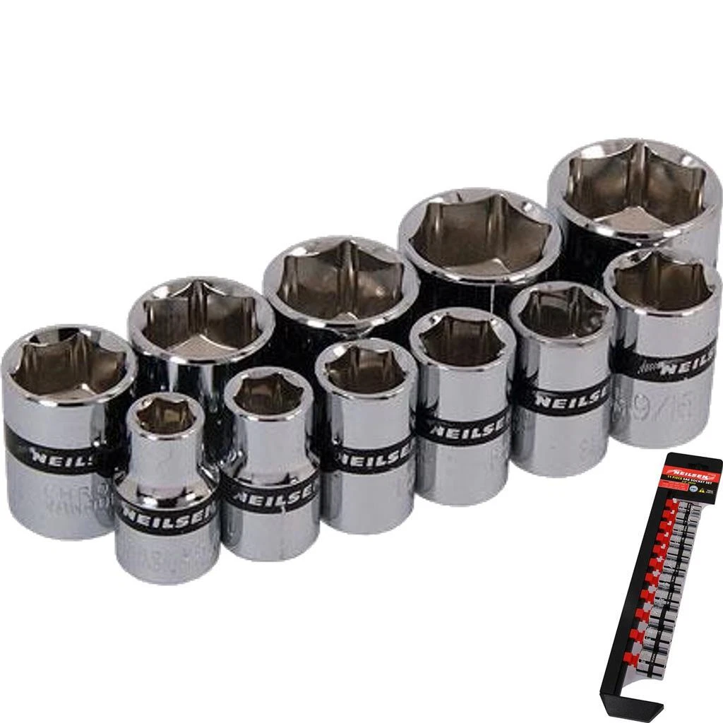 Neilsen 11pc SAE Sockets 5 16
