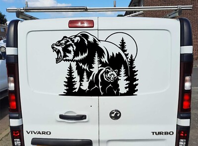Auto Aufkleber Bären Camper Van Wildlife Abenteuer Wohnwagen Vinyl Decal Wohnmobil