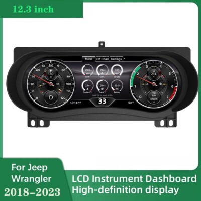 For Jeep Wrangler 2018 2019 2021-2023 Digital LCD Instrument Cluster Speedometer