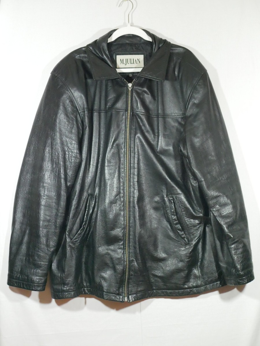 Wilsons Leather M. Julian Mens Jacket Size XLT Black Quilted