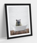 CAPYBARA IN BATHTUB -QUIRKY ART FRAMED POSTER PICTURE PRINT BATHROOM ARTWORK