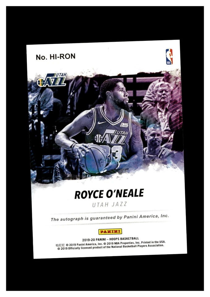 2019-20 Hoops Hoops Ink Autograph #HI-RON Royce O'Neale Utah Jazz - Image 2 of 2