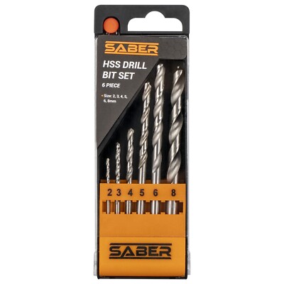 SÄBEL 5-TEILIGES HSS BOHRER SET - 2, 3, 4, 5, 6, 8 mm