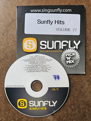 SF077      SUNFLY KARAOKE CDG VERY RARE, NOT SOLD IN THE USA  LOT UK