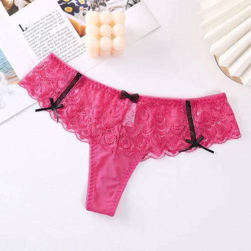 5 Pack Lot Sexy Womens Full Lace Panties Thong G string High Leg Underwear Brief - Picture 15 of 28
