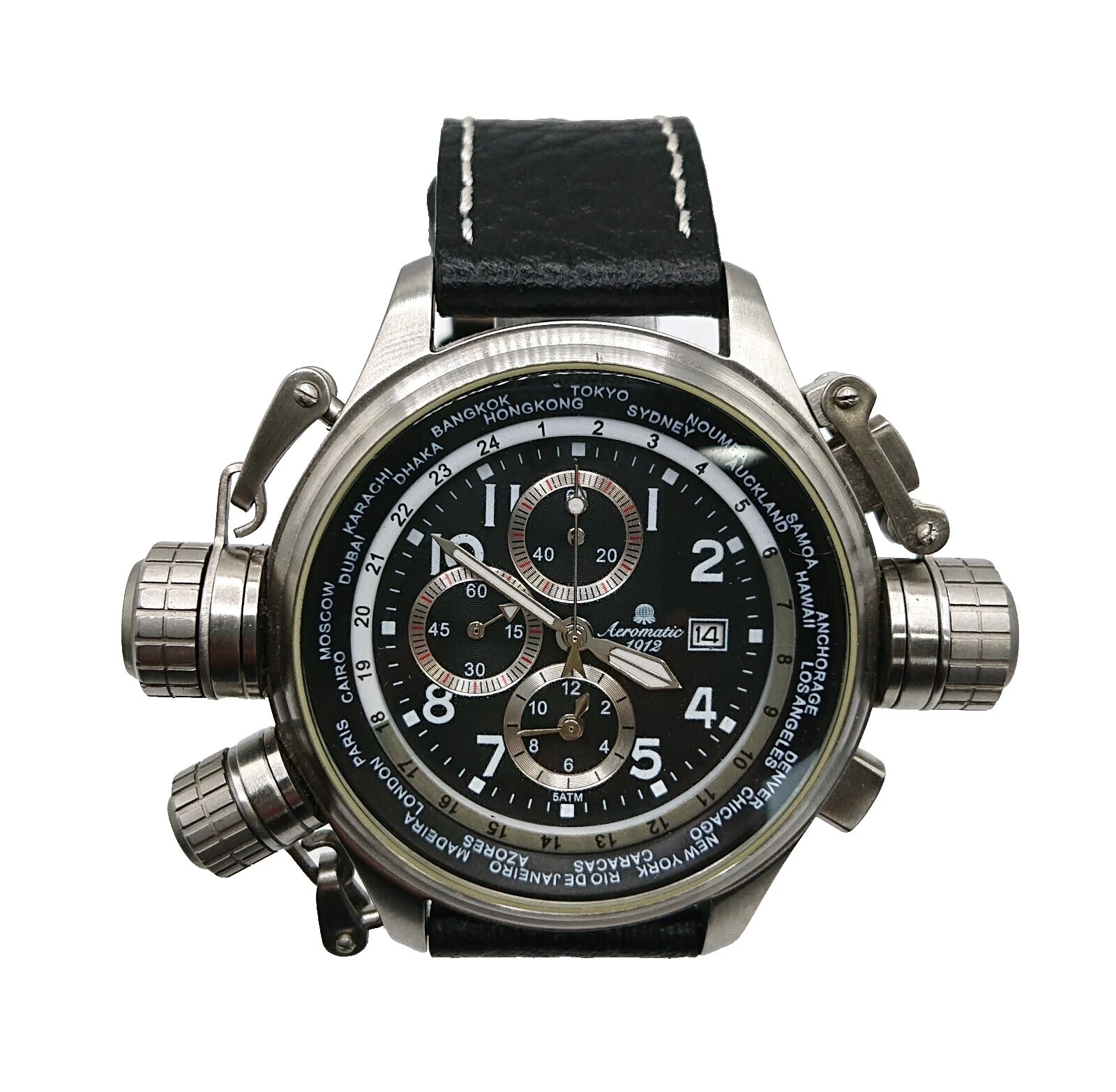 Aeromatic 1912 Leather Wristwatches