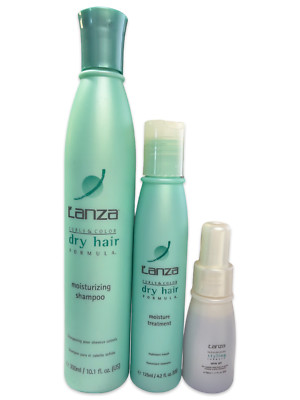 Lanza Curls & Color Dry Hair Moisturizing Shampoo Moisture Treatment Spray Gel
