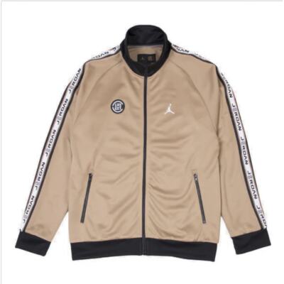 Nike Air Jordan x CLOT Jacket Logo Brown AR8401-213 Men's Size XXL