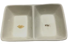 Rae Dunn Divided Trinket Bowl Rectagle Gold MUAH LIPS Artisan Magenta Collection