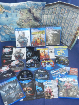PS4: Witcher 3 Wild Hunt, w/Music+, Fallout4, Diablo 3, FarCry 4, Borderlands 3