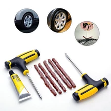 Car Tubeless Tyre Tire Puncture Repair Plug Repair Kit Needle Patch Fix T