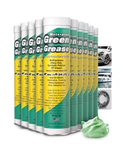 Ultra Heavy Duty Green Grease Tube (14oz - 10 Pack) - NLGI 2, High Temp, Wate...