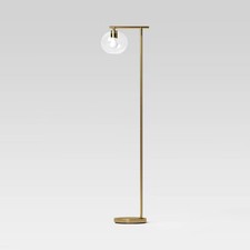 Brass Floor Lamp with Glass Shade - Threshold