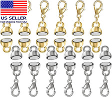 Magnetic Necklace Clasp with Lobster Clasp,14K Gold and Silver Magnetic Jewelry