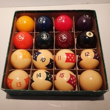 Dynaball Vintage Pool Balls, Rare Star Design