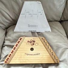 Music Maker Dulcimer Natural Wood Beige with Music Book, Made in Belarus