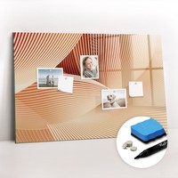 Magnetboard Glas Beschreibbar Mit Magneten Wellen Abstraktion Muster 90X60 Cm